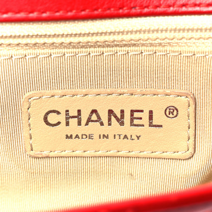 Chanel Patent Quilted Medium Coco Boy Flap Red 6 of 11