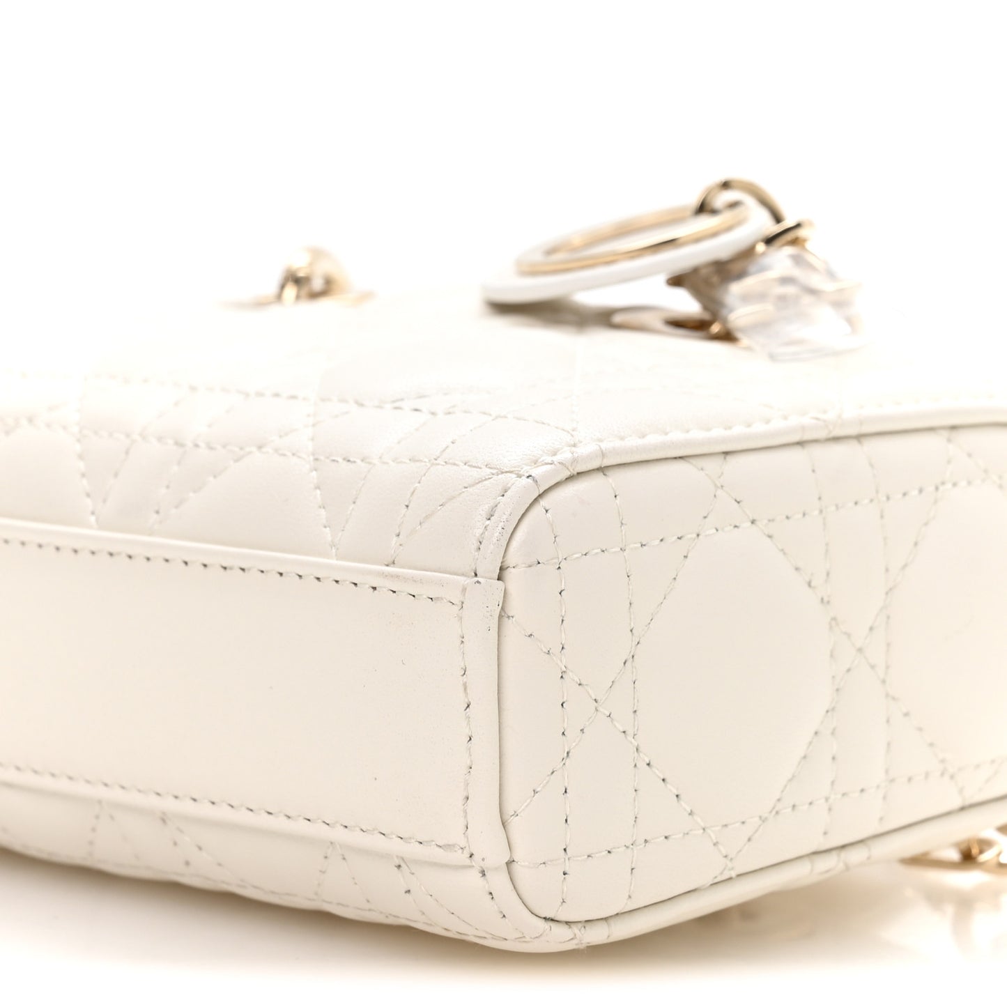 Lambskin Cannage Micro Lady D-Joy Latte