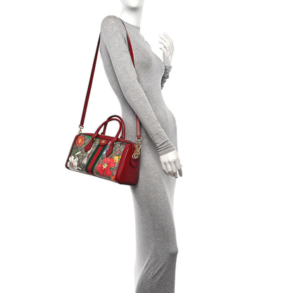 Gucci GG Supreme Monogram Flora Web Medium Ophidia Boston Red 2 of 11