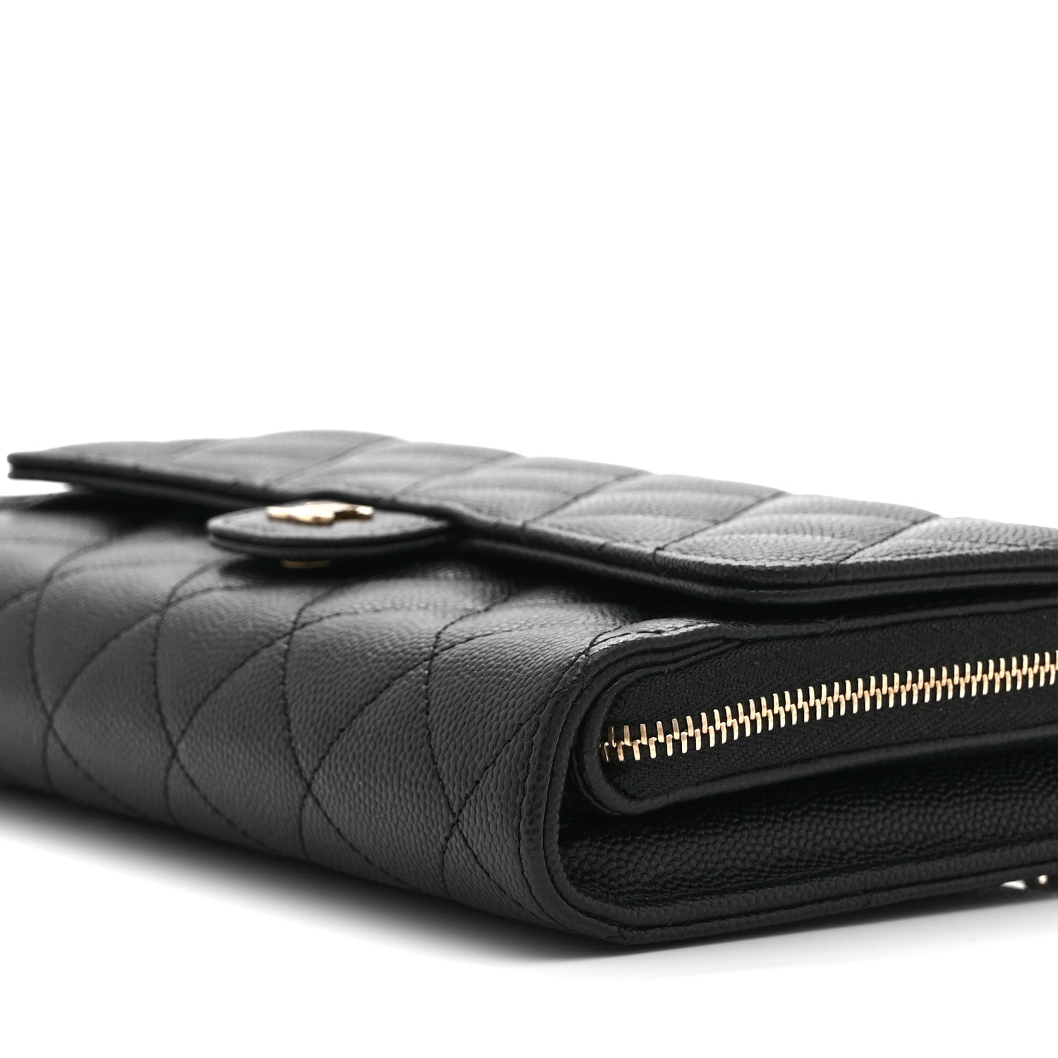 Chanel Caviar Quilted Phone Holder Wallet on Removable Chain Black 11 of 12