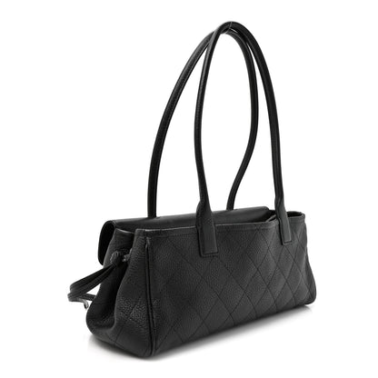 Chanel Grained Calfskin Stitched Urban Essentials Small Shopping Bag Black 3 of 10