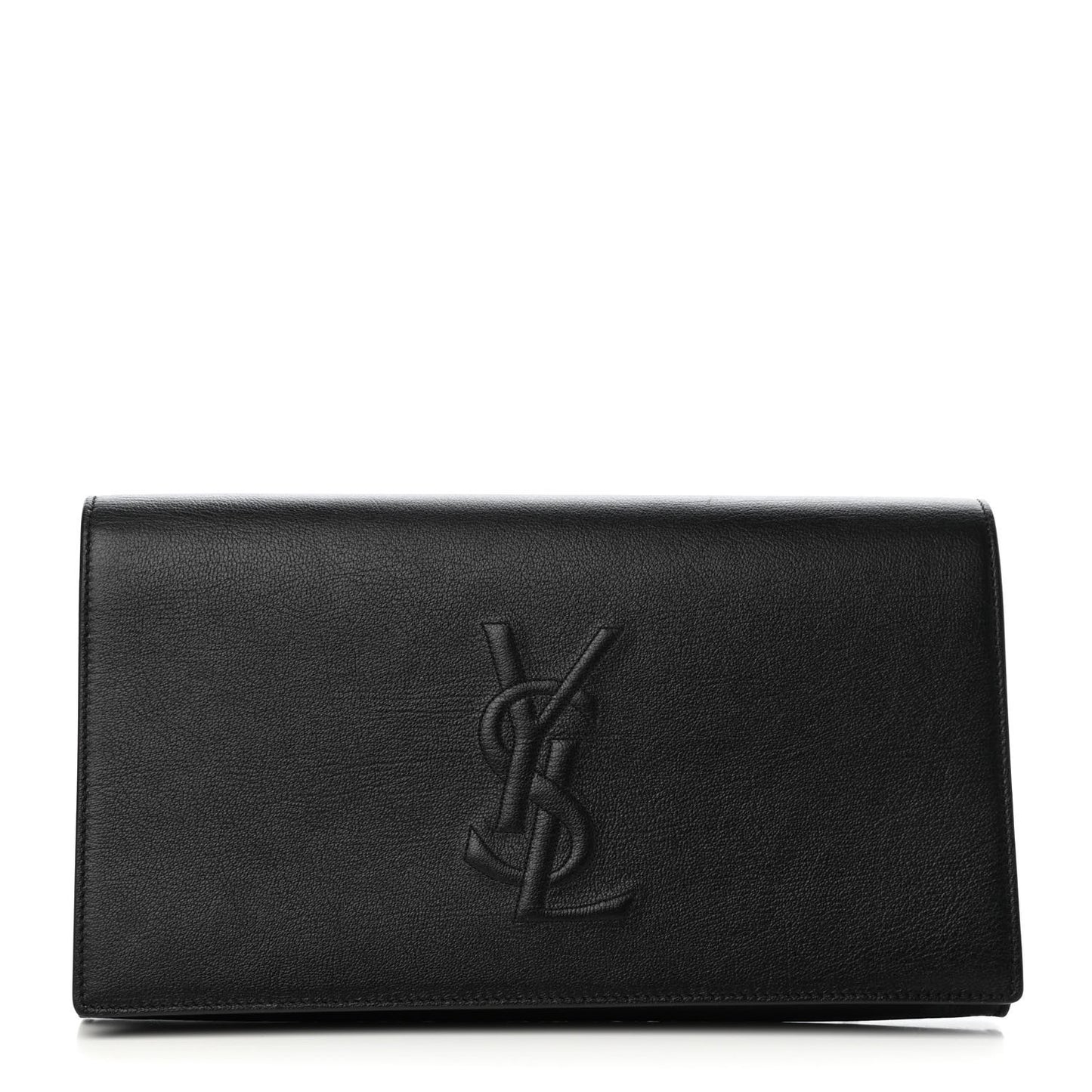 Calfskin Monogram Large Belle De Jour Clutch Black