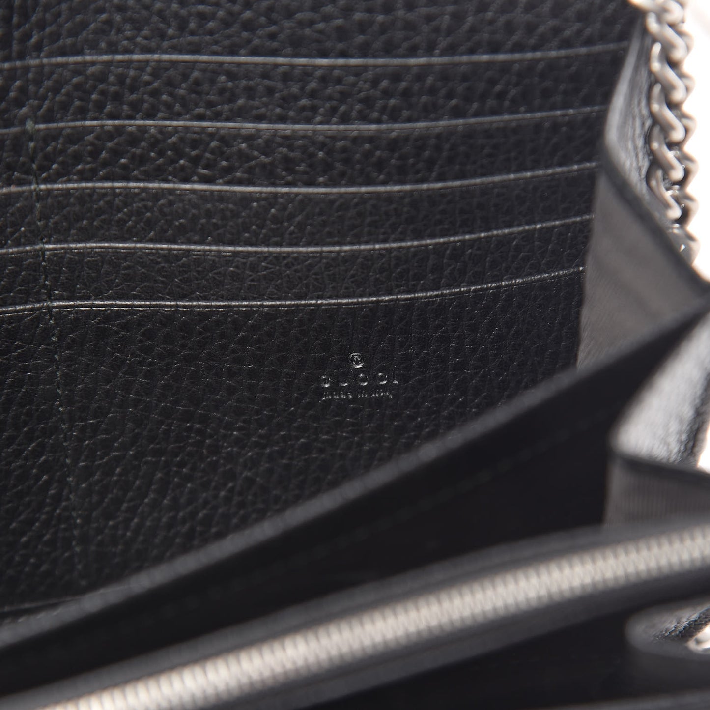 Calfskin Mini Dionysus Chain Wallet Black
