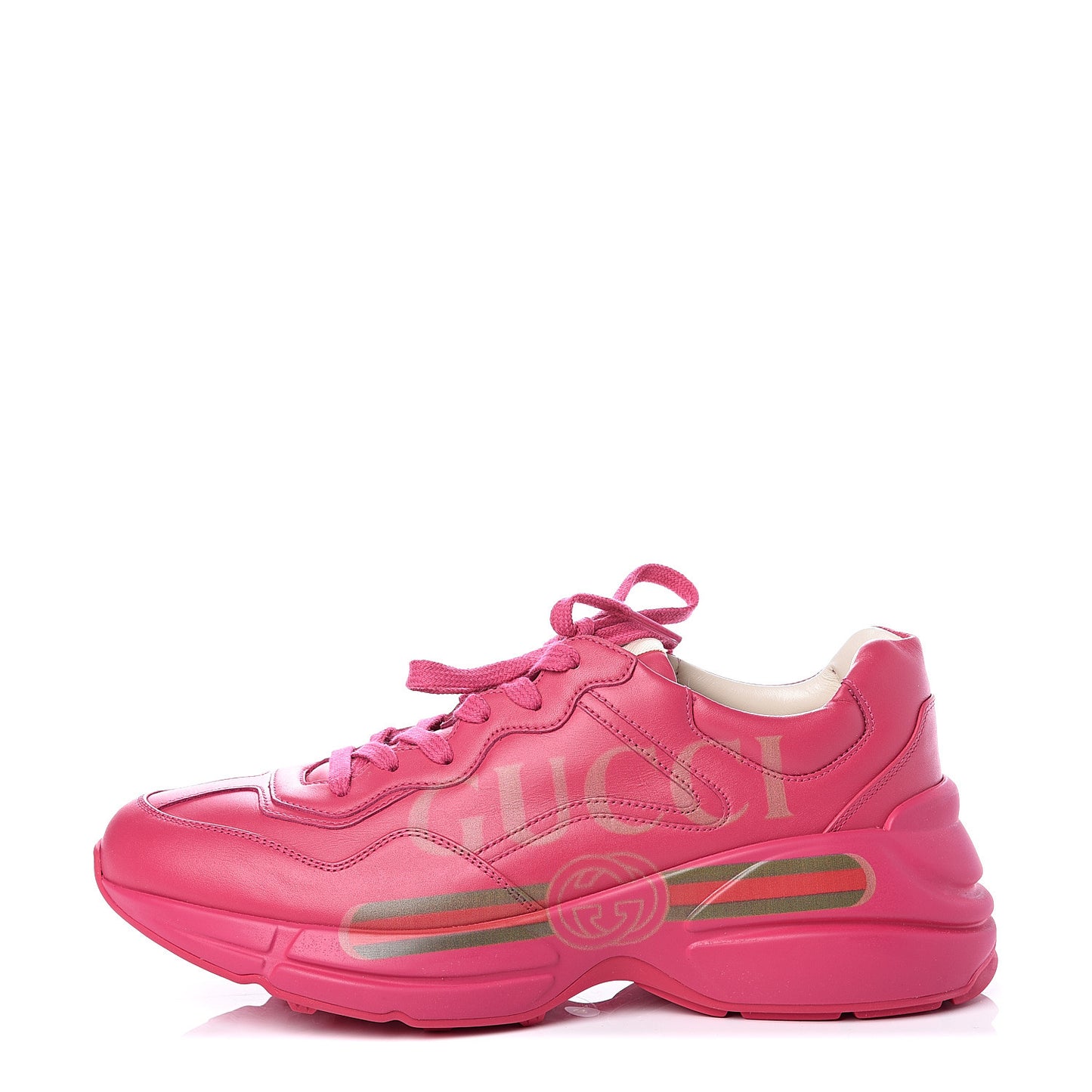 Calfskin Logo Womens Rhyton Sneakers 40 Box Pink