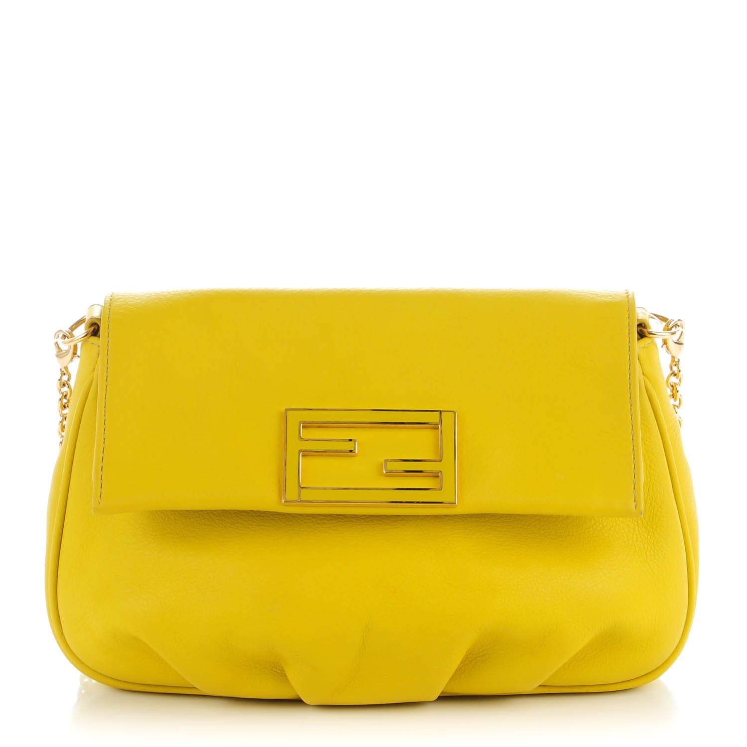 Fendi Vitello Flamingo Enamel Fendista Pouchette Crossbody Bag Cedro 1 of 9