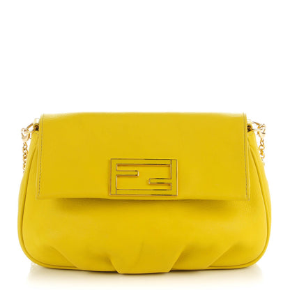 Fendi Vitello Flamingo Enamel Fendista Pouchette Crossbody Bag Cedro 1 of 9
