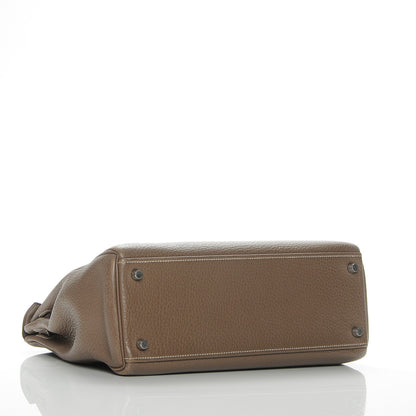 Hermes Togo Kelly Retourne 32 Etoupe 5 of 27