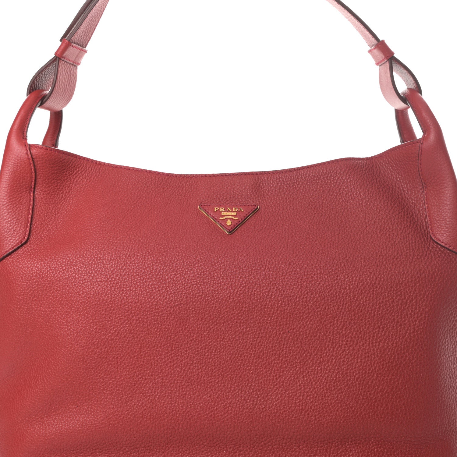 Prada Vitello Daino Hobo Rosso 9 of 11