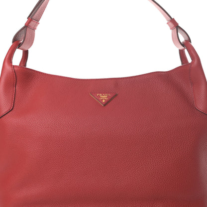 Prada Vitello Daino Hobo Rosso 9 of 11