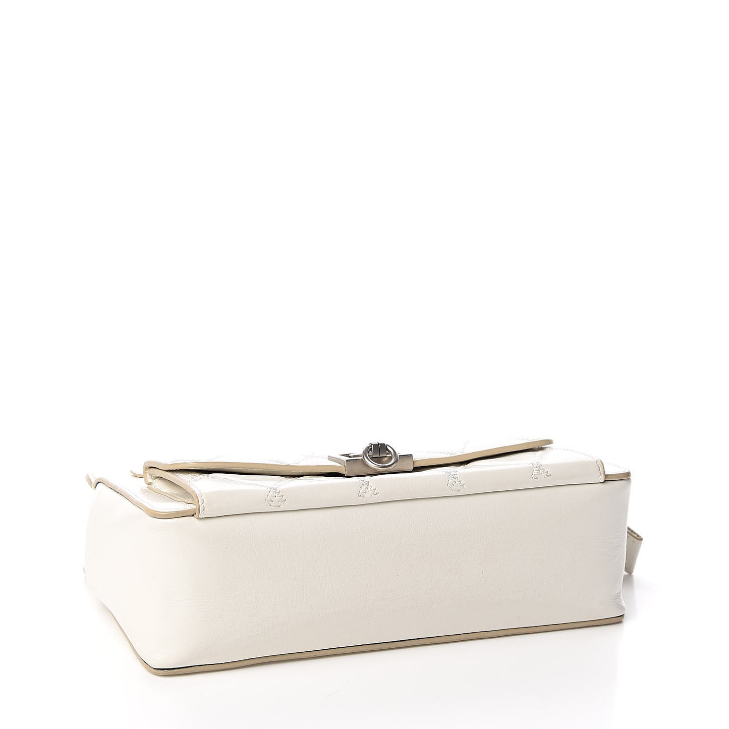Goatskin Diamond Quilted Pocket Crossbody White