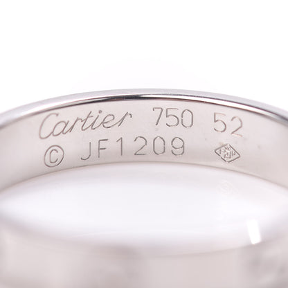 Cartier 18K White Gold 3.5mm LOVE Wedding Band Ring 52 6 4 of 4