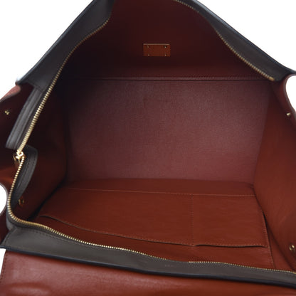Celine Calfskin Suede Large Tri-Color Trapeze Terracotta 5 of 11