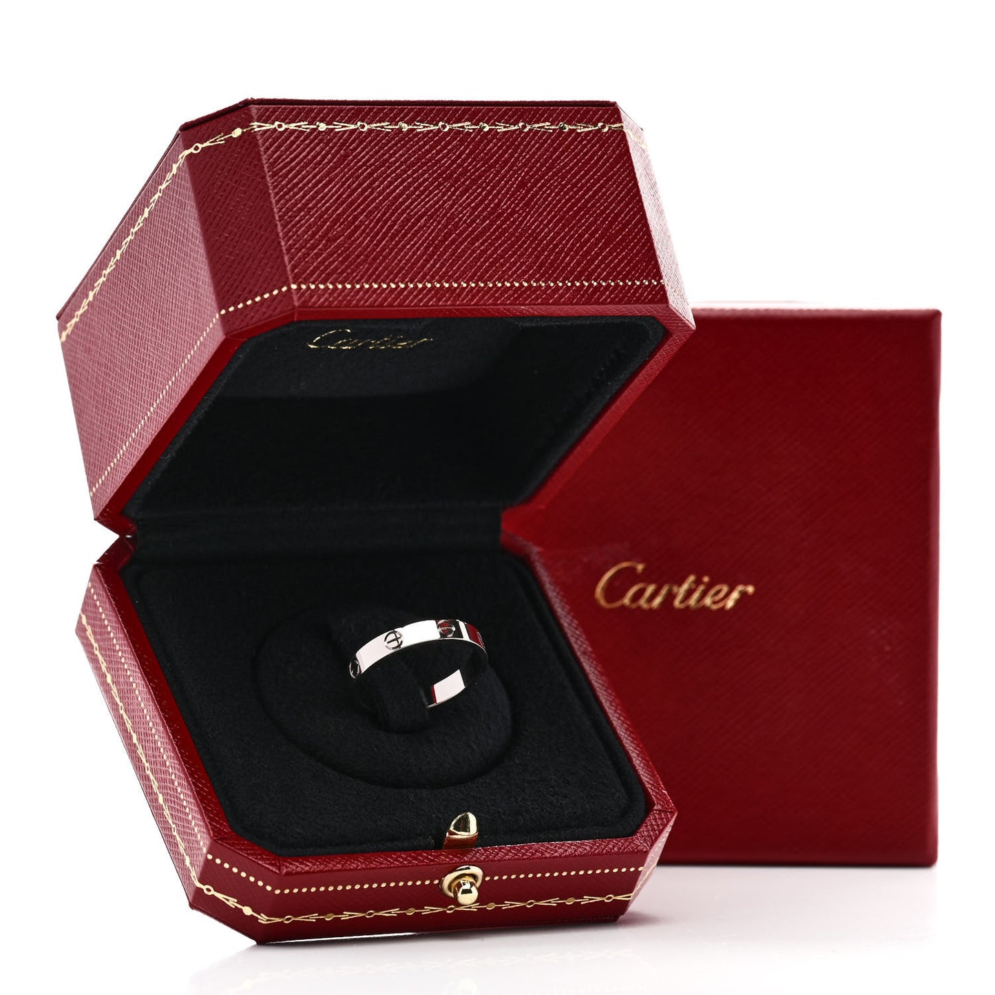 18K White Gold 3.5mm LOVE Wedding Band Ring 59 8.75