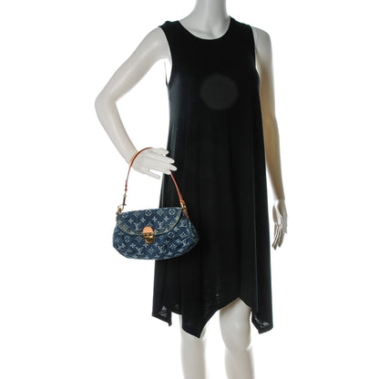 Louis Vuitton Monogram Denim Mini Pleaty Blue 2 of 7