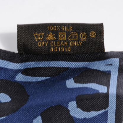 Louis Vuitton Silk Leopard Bandeau Blue 5 of 5