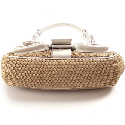 Prada Straw Belt Frame Shoulder Bag 4 of 10