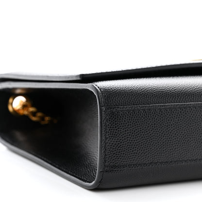 Saint Laurent Grain De Poudre Medium Classic Monogram Kate Satchel Black 9 of 10