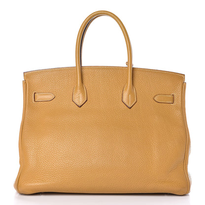 Hermes Taurillon Clemence Birkin 35 Curry 5 of 43