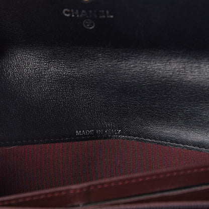 Chanel Lambskin Quilted Large Gusset Flap Wallet Black 6 of 7