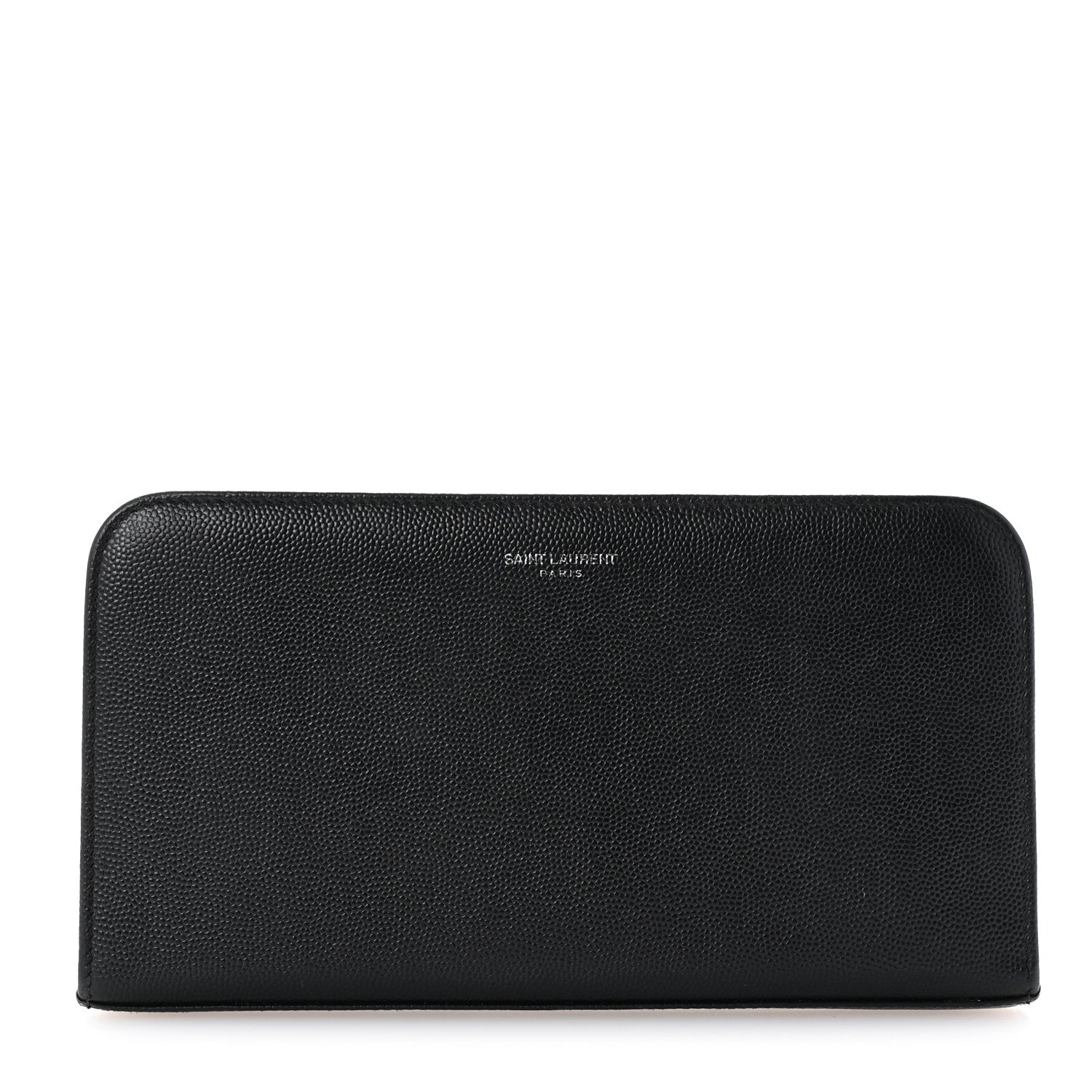Saint Laurent Grain De Poudre Zip Around Travel Wallet Black 1 of 8