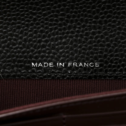 Chanel Caviar Quilted Large Gusset Flap Wallet Black 7 of 9