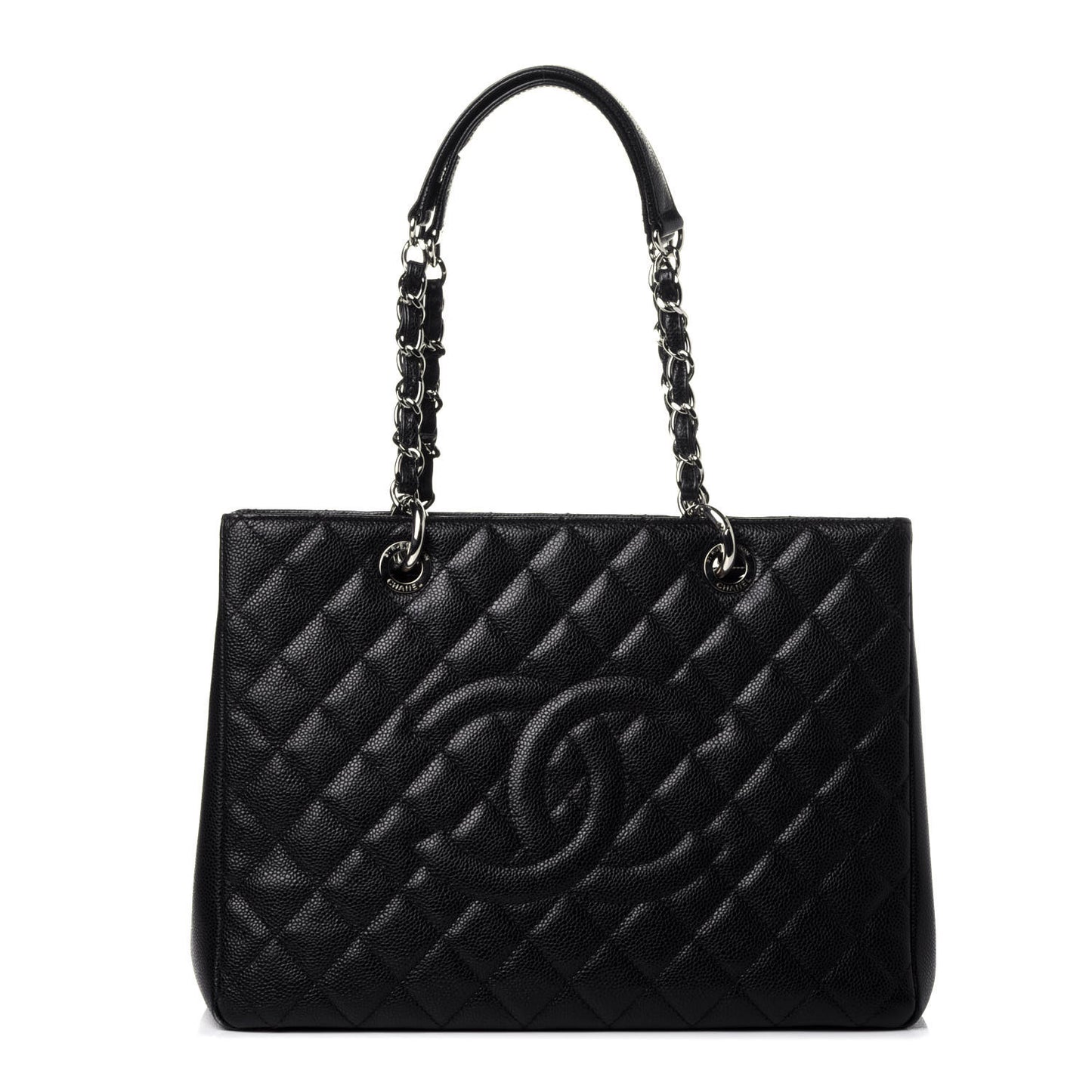 Caviar Quilted Grand Shopping Tote GST Black