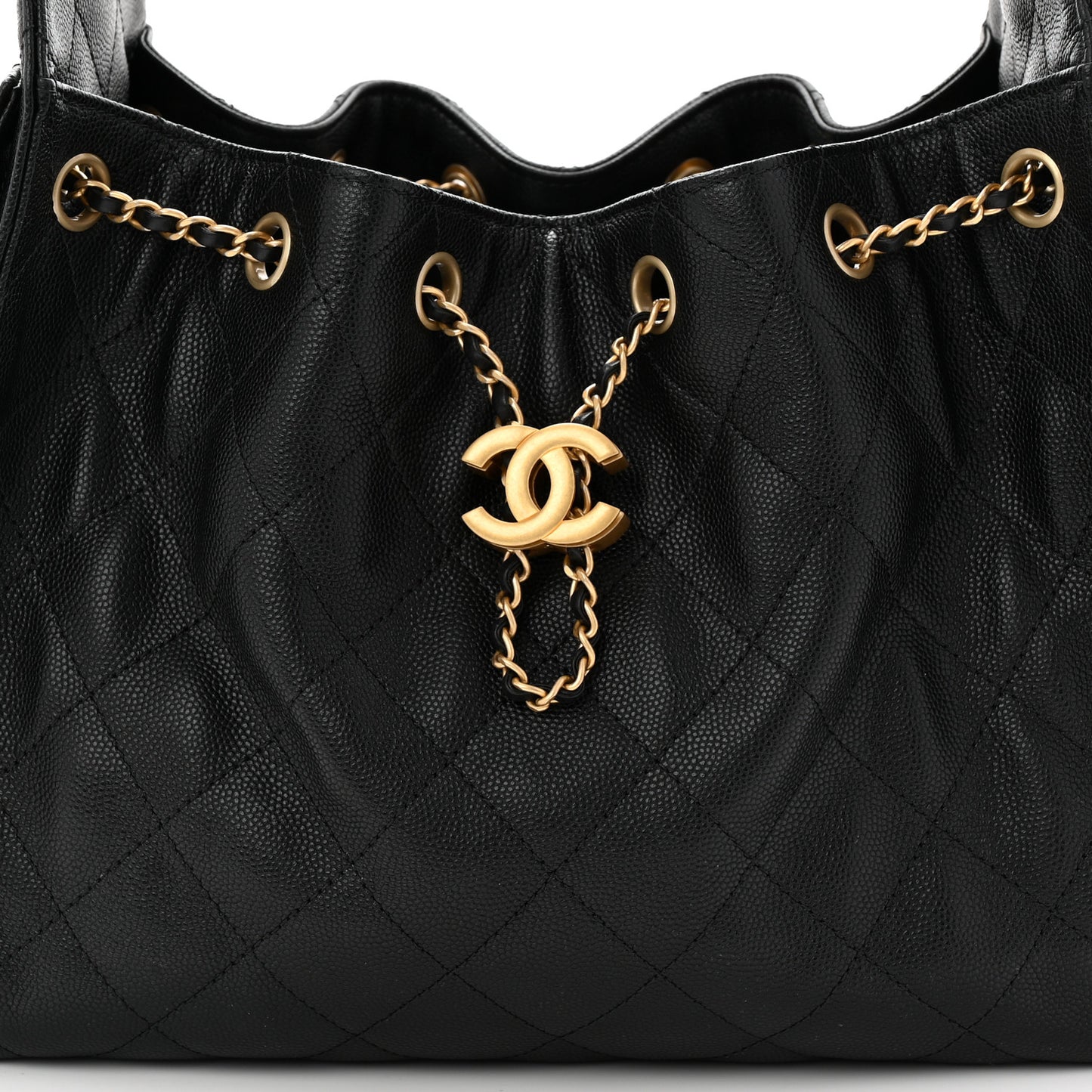 Caviar Quilted Small Chanel 25 Handbag Black