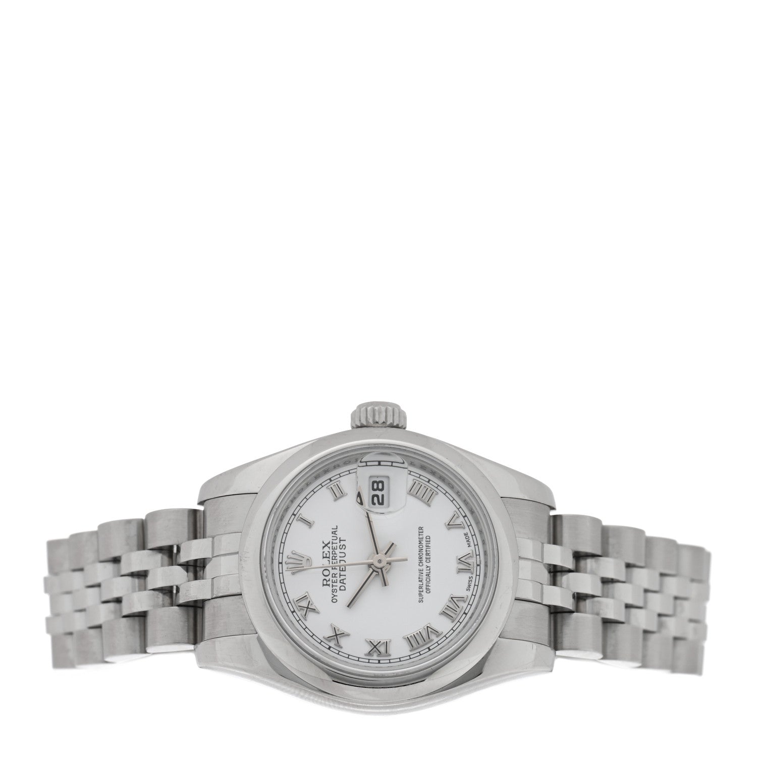 Rolex Stainless Steel 26mm Oyster Perpetual Datejust Watch White Roman 179160 2 of 5