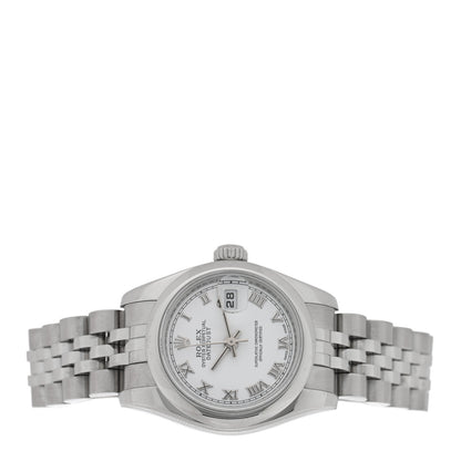 Rolex Stainless Steel 26mm Oyster Perpetual Datejust Watch White Roman 179160 2 of 5