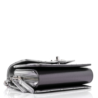 Chanel Metallic Lambskin Like A Wallet Flap Silvery Black 4 of 10