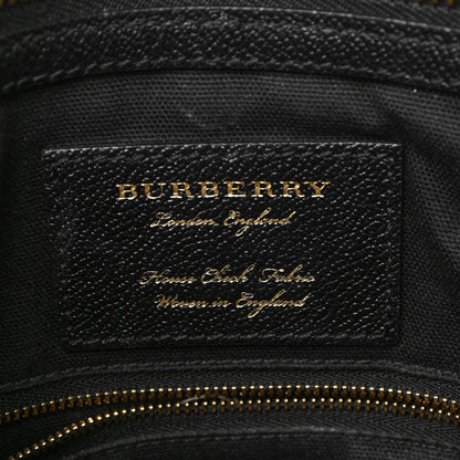 Burberry Soft Grain Calfskin House Check Small Helmsley Crossbody Black 6 of 9