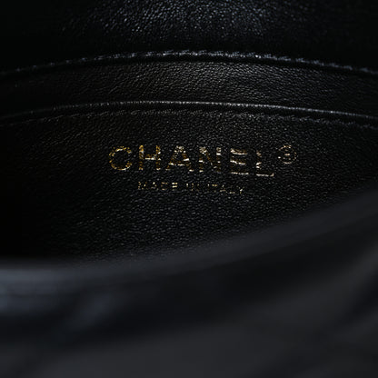 Chanel Lambskin Quilted Mini Chain Rows Flap Black 6 of 10