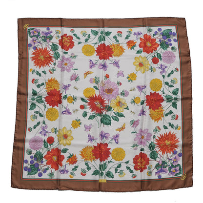 Gucci Silk Dahlia Floral Square Scarf Multi 3 of 8