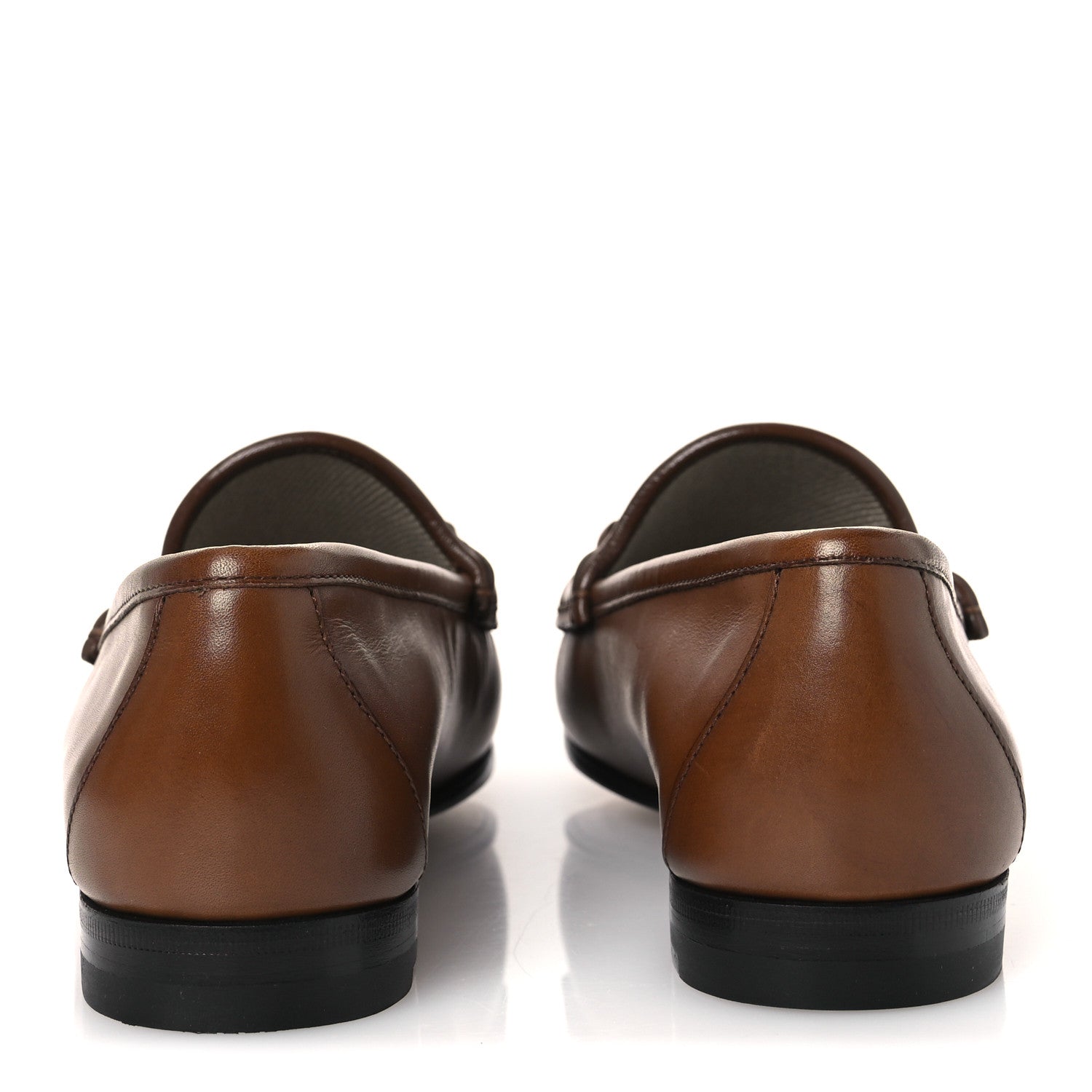 Gucci Betis Glamour Calfskin Womens 1953 Horsebit Loafers 37.5 Brown Sugar 6 of 12