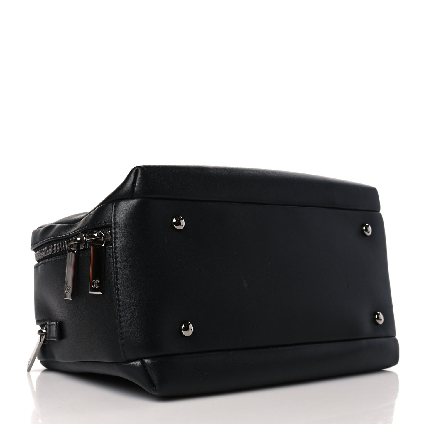 Calfskin Small Trendy CC Bowling Bag Black