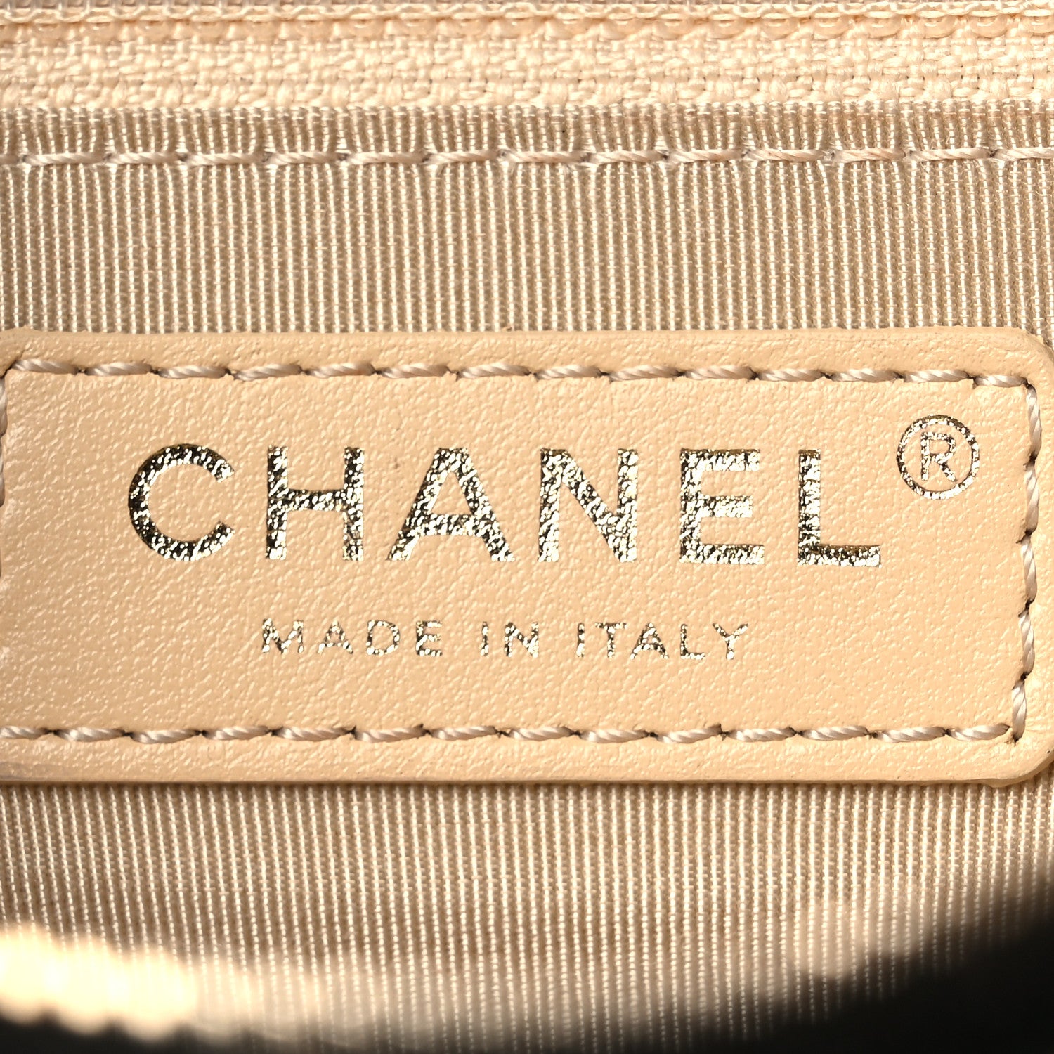 Chanel Goatskin Quilted Waist Bag Beige White Black 6 of 15