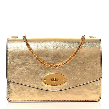 Mulberry Metallic Classic Grain Calfskin Small Darley Gold 1 of 9