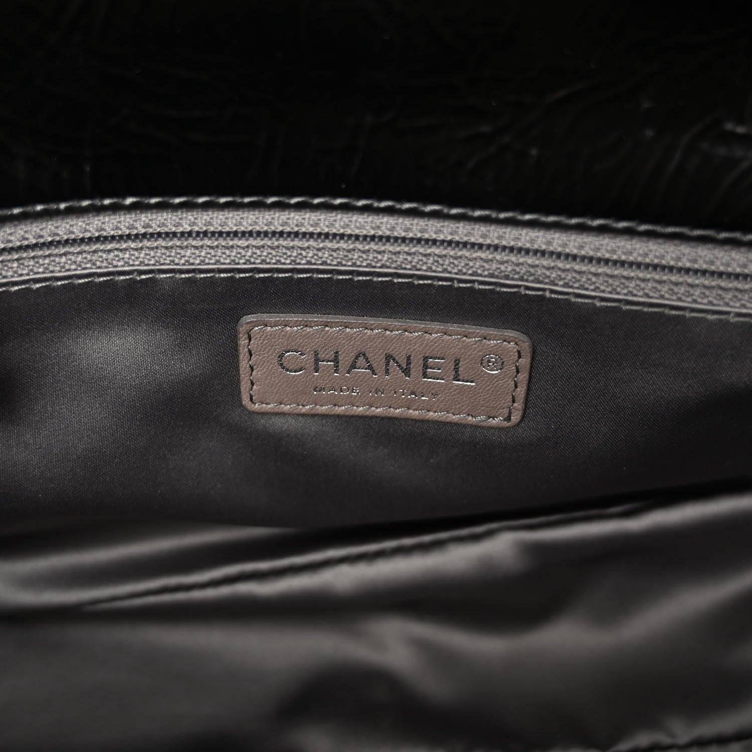 Chanel Glazed Calfskin Quilted CC Single Flap Black 6 of 10