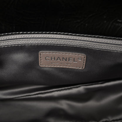 Chanel Glazed Calfskin Quilted CC Single Flap Black 6 of 10
