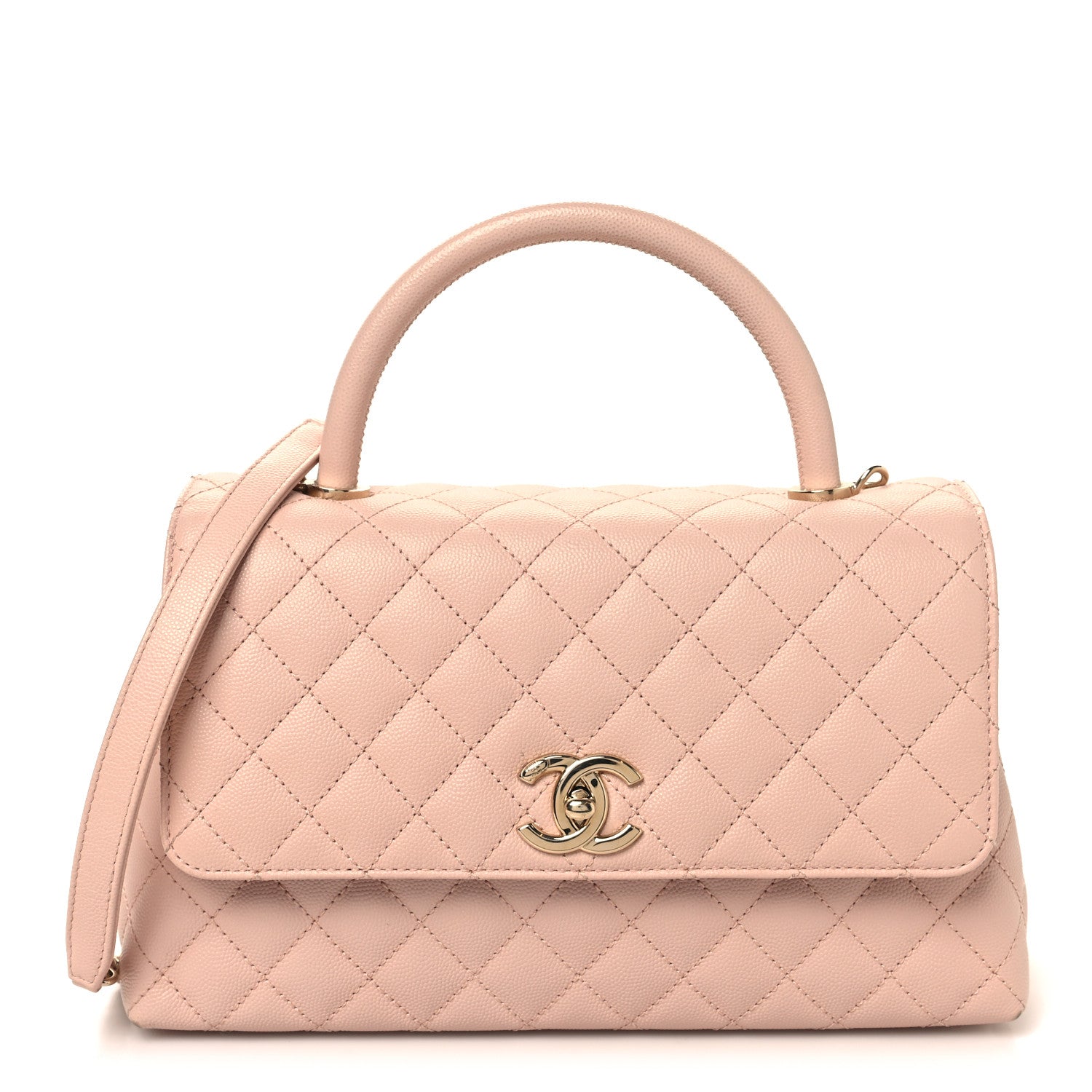 Chanel Caviar Quilted Small Coco Handle Flap Light Pink 1 of 13