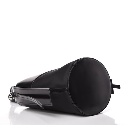 Prada Calfskin Tessuto Nylon Ouverture Bucket Bag Black 4 of 8