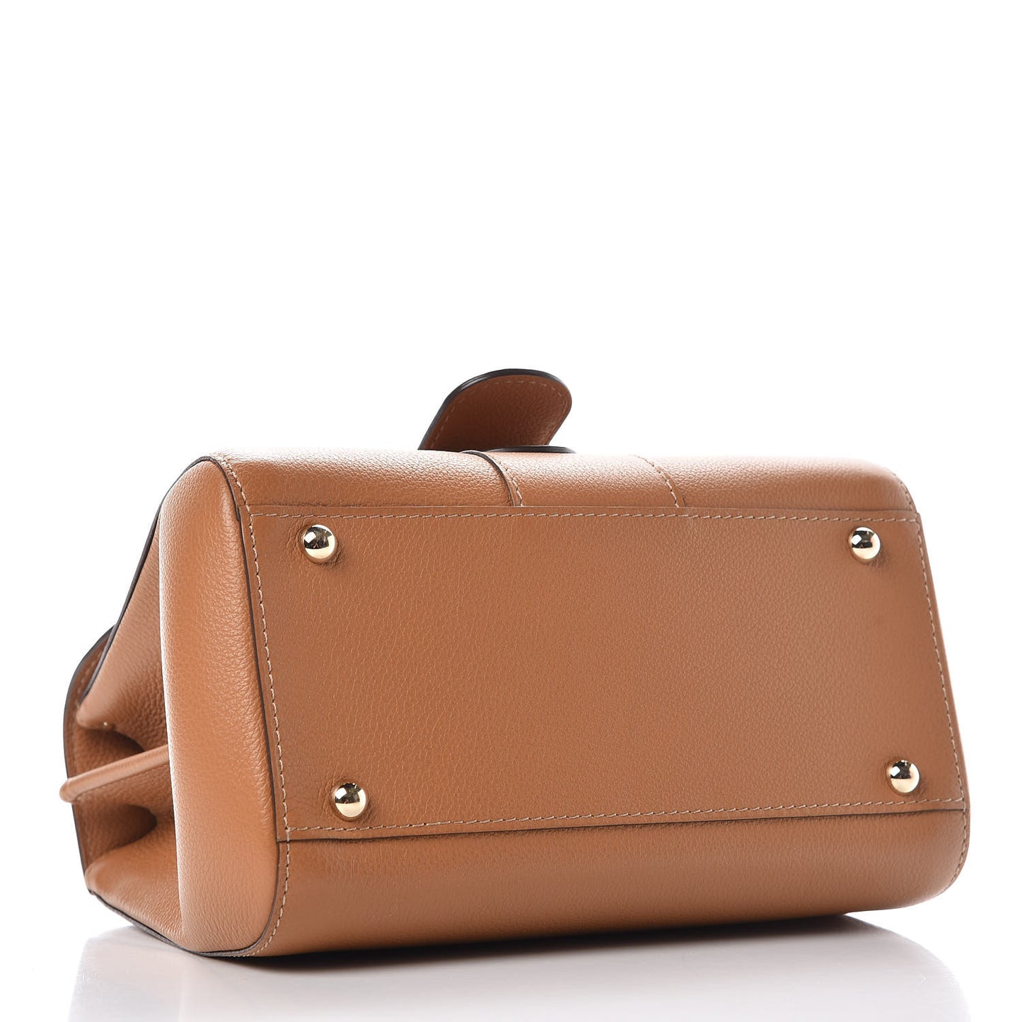 Grained Calfskin Mini Brillant Satchel Natural