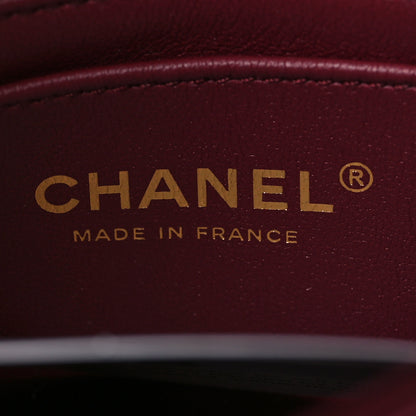 Chanel Lambskin Enamel Quilted Mini Coco Hearts Square Flap Burgundy 6 of 9