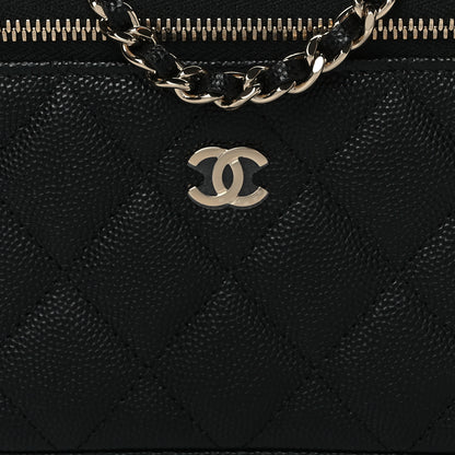 Chanel Caviar Quilted Small Vanity Case With Chain Black 8 of 11