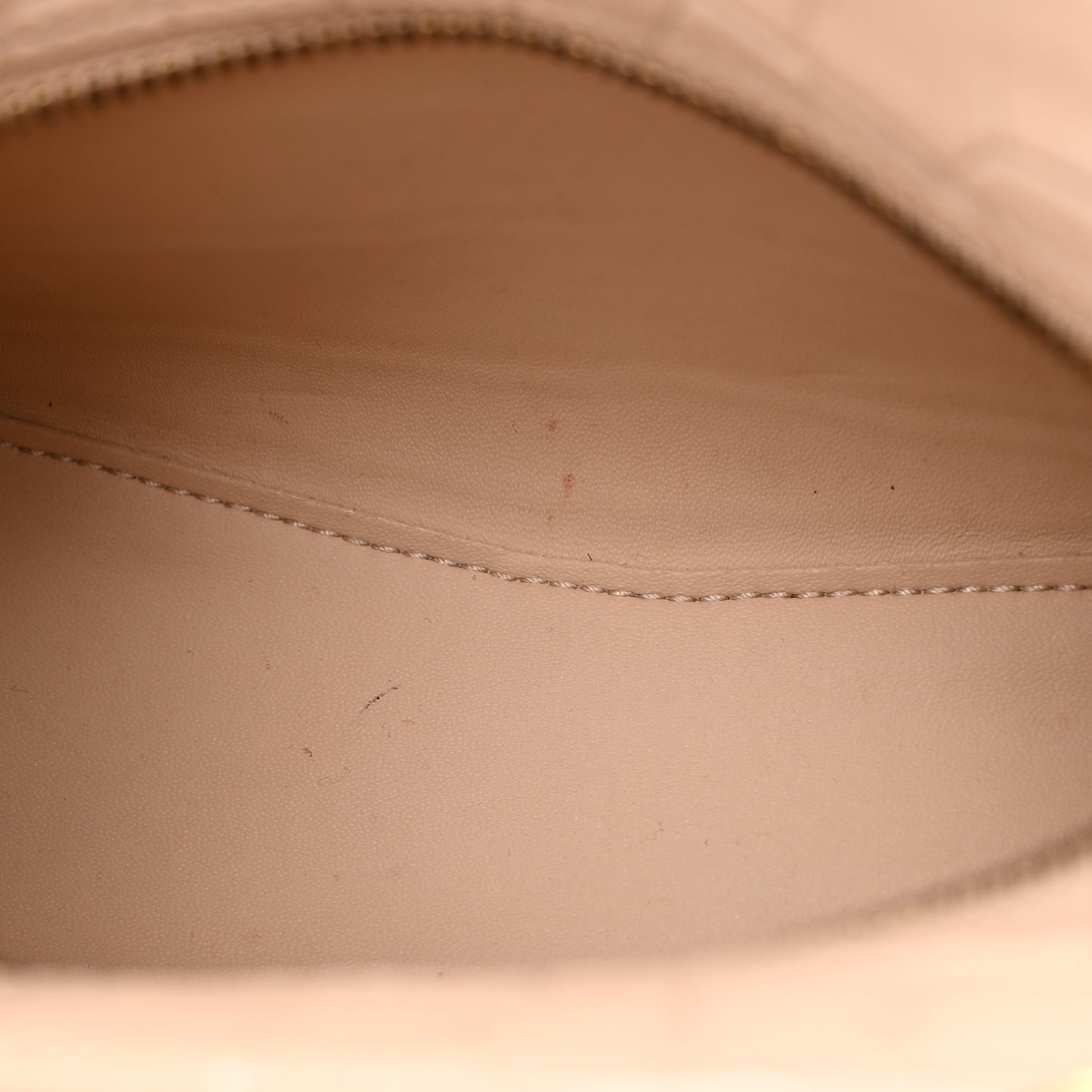 Shiny Supple Calfskin Crocodile Embossed Neo Classic Gold Hardware Nano City Crossbody Light Beige