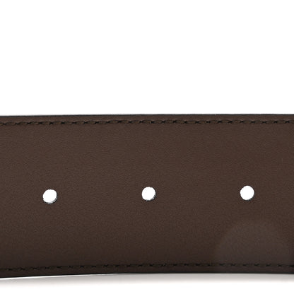 Gucci GG Supreme Monogram Matte Plutone Calfskin Double G 40mm Belt 75 30 Beige Ebony New Acero 4 of 6