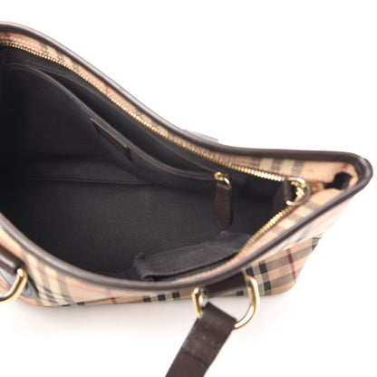 Burberry Haymarket Check Medium Regent Tote Chocolate 5 of 9