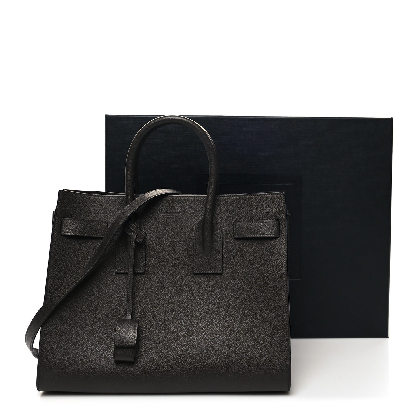 Grained Calfskin Small Sac De Jour Fog