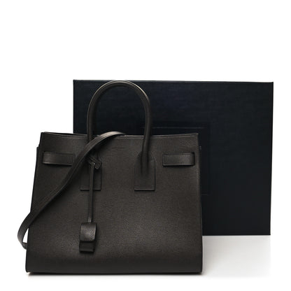 Saint Laurent Grained Calfskin Small Sac De Jour Fog 12 of 12