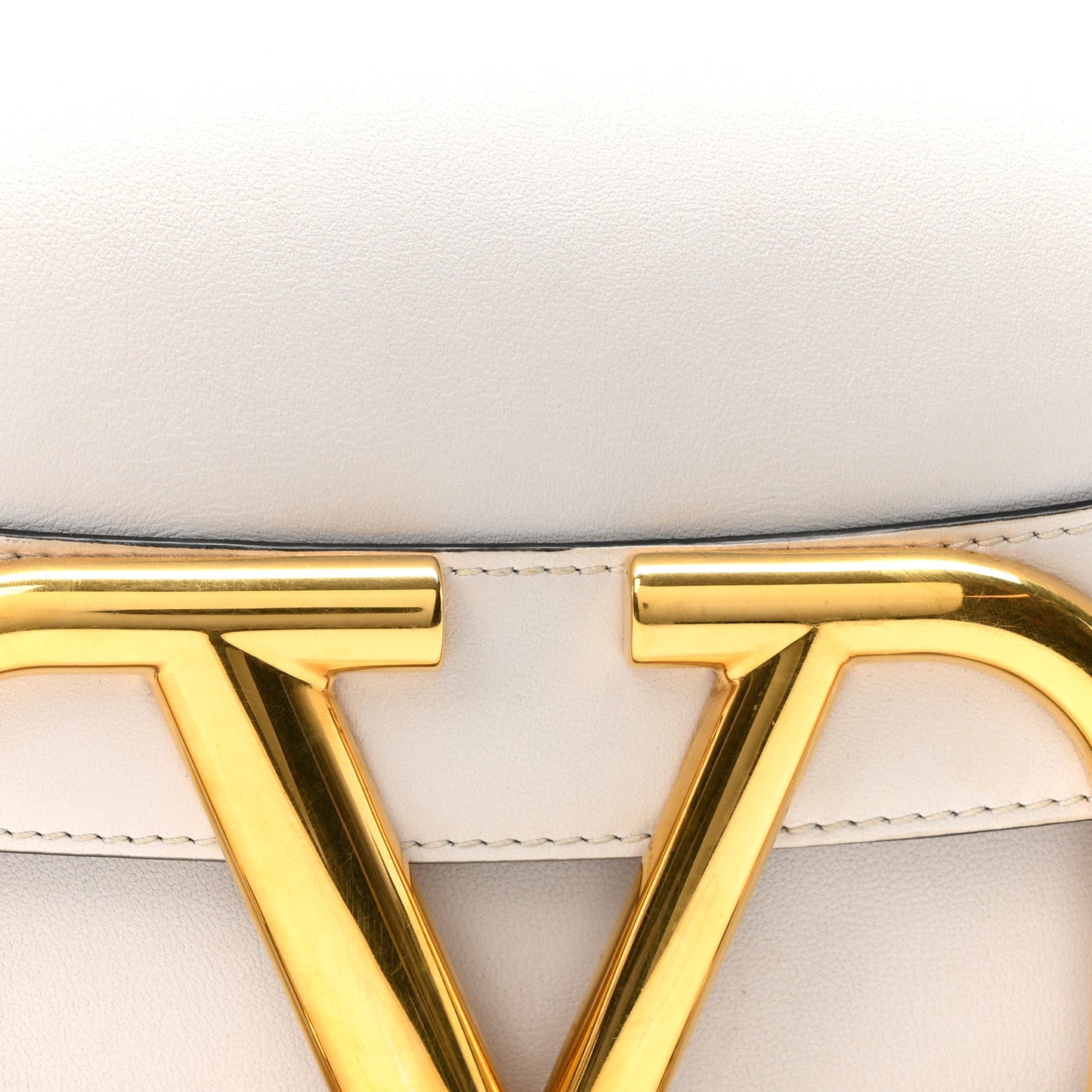 Smooth Calfskin Supervee Shoulder Bag Optic White